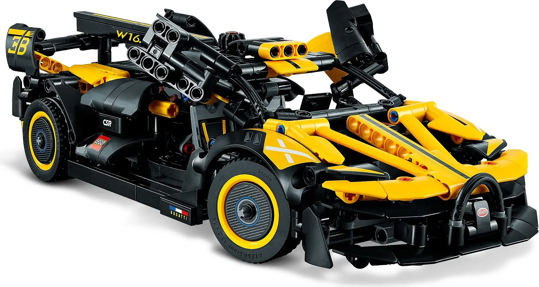 ółto-czarny bolid Bugatti z serii LEGO® Technic™