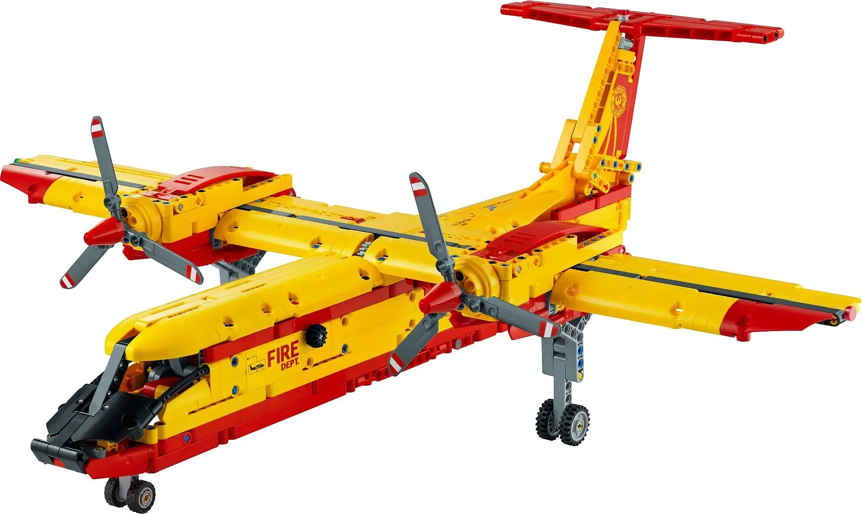 Żółto-czerwony samolot gaśniczy z serii LEGO® Technic™