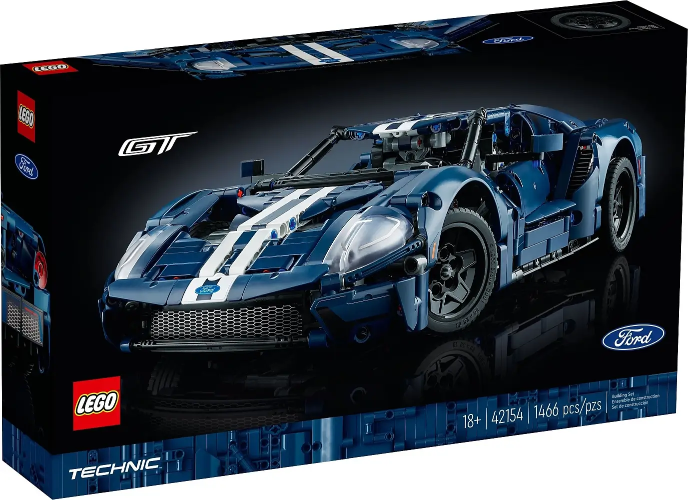 Pudełko zestawu 42154 z serii LEGO® Technic™ – Ford GT z 2022 roku