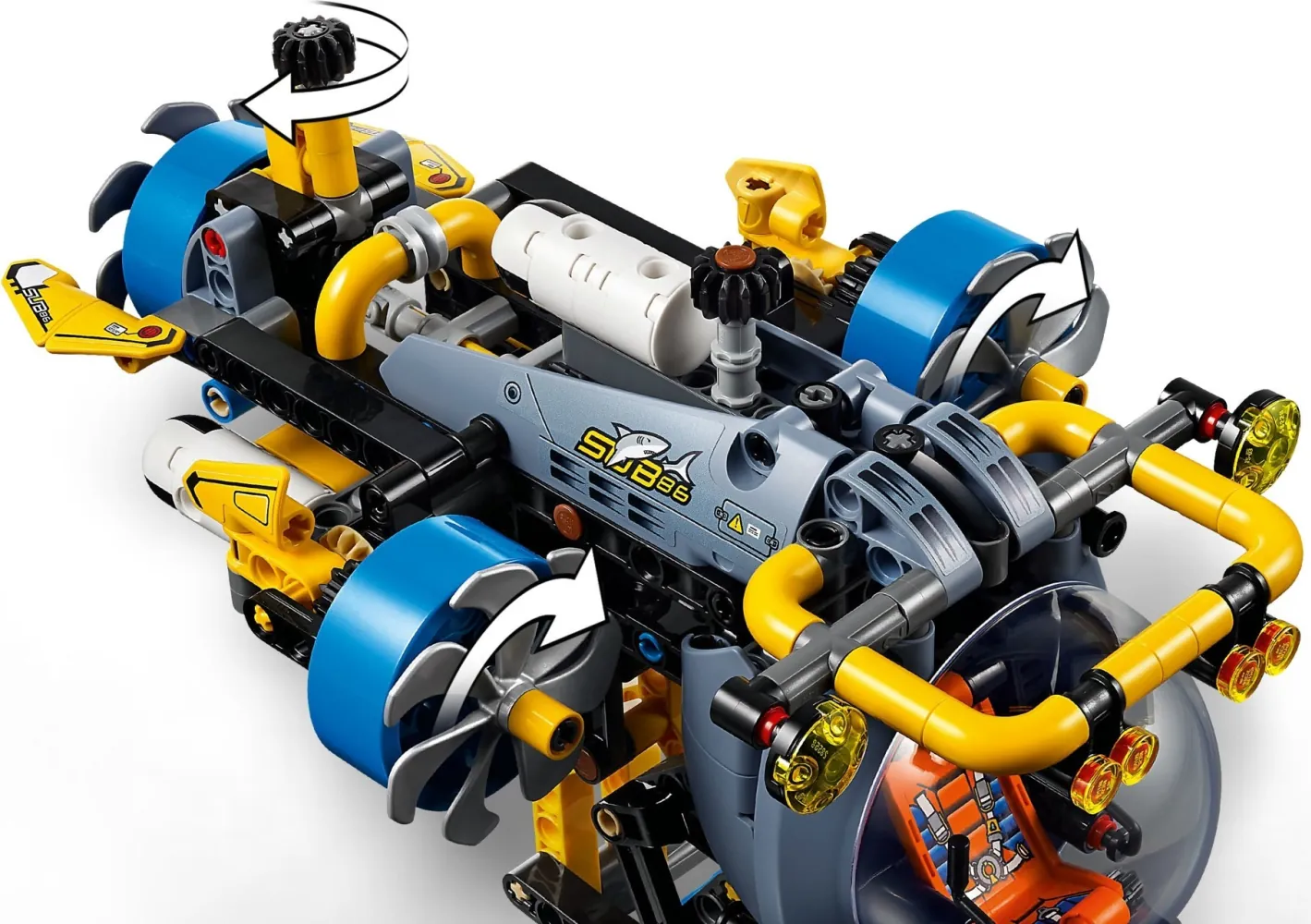 Śmigła łodzi z kompletu klocków LEGO® 42201
