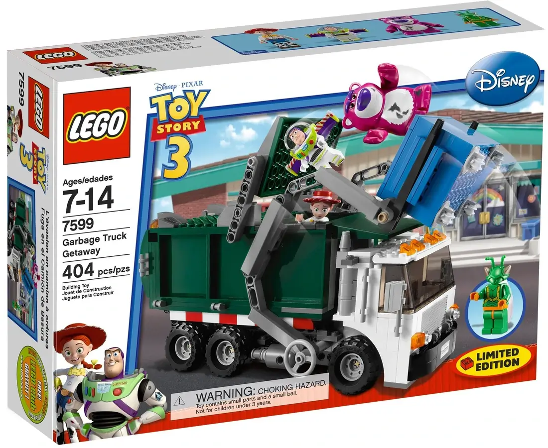 Pudełko zestawu 7599 z serii LEGO® Toy Story – Ucieczka śmieciarką