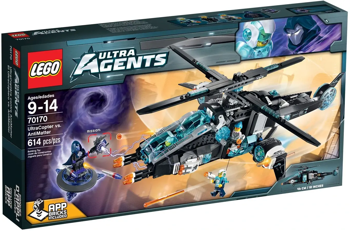 Pudełko zestawu 70170 z serii LEGO® Ultra Agents – Ultrakopter vs AntiMatter