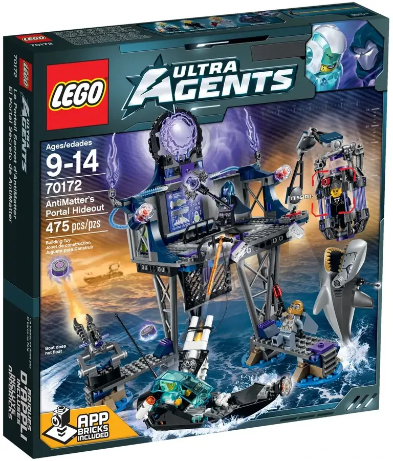 Pudełko zestawu 70172 z serii LEGO® Ultra Agents – portal AntiMattera