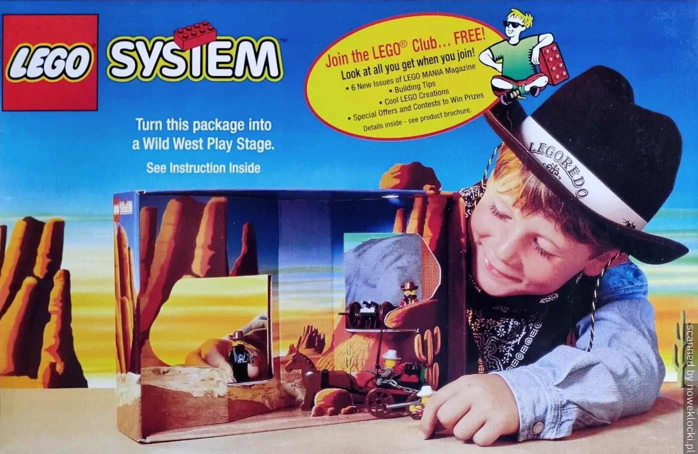 Tył pudełka zestawu LEGO® 6799 z kanionem z serii western