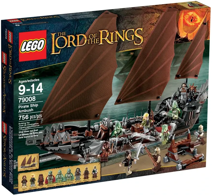 Pudełko zestawu 79008 z serii LEGO® Władca Pierścieni™ – Zasadzka na statku pirackim