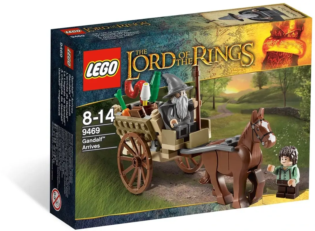 Pudełko zestawu 9469 z serii LEGO Władca Pierścieni – Przybycie Gandalfa
