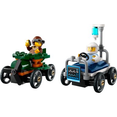 LEGO 60459 City Zestaw wyścigówek: samolot kontra łóżko szpitalne