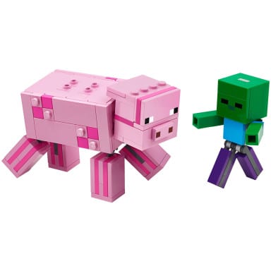 LEGO 21157 Minecraft BigFig – Świnka i mały zombie