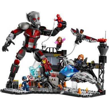 LEGO 76314 Marvel Kapitan Ameryka: Wojna bohaterów — bitwa