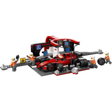 LEGO 60443 City F1 Pit stop i mechanicy z bolidem Ferrari