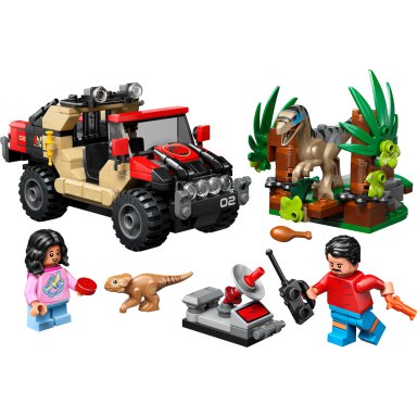 LEGO 76972 Jurassic World Ucieczka terenówką przed raptorem