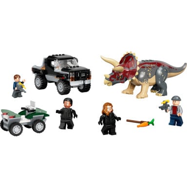 LEGO 76950 Jurassic World Triceratops i zasadzka z pick-upem