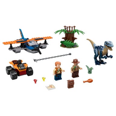 LEGO 75942 Jurassic World Welociraptor: na ratunek dwupłatowcem