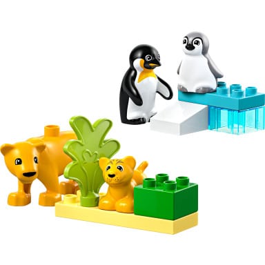 LEGO 10442 Duplo Rodziny dzikich zwierząt: pingwiny i lwy