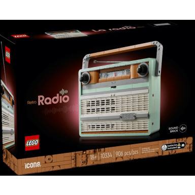 LEGO 10334 Icons Radio w stylu retro – zdjęcie