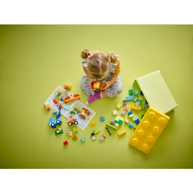 LEGO 10439 Duplo Pudełko w kształcie klocka z autami i ciężarówkami – zdjęcie