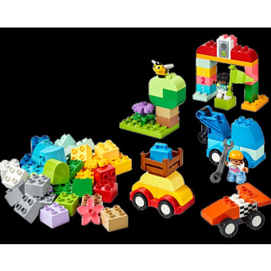 LEGO 10439 Duplo Pudełko w kształcie klocka z autami i ciężarówkami – zdjęcie