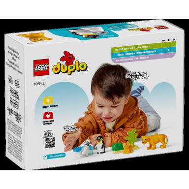 LEGO 10442 Duplo Rodziny dzikich zwierząt: pingwiny i lwy – zdjęcie
