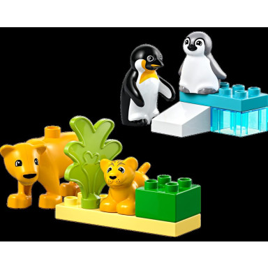 LEGO 10442 Duplo Rodziny dzikich zwierząt: pingwiny i lwy – zdjęcie