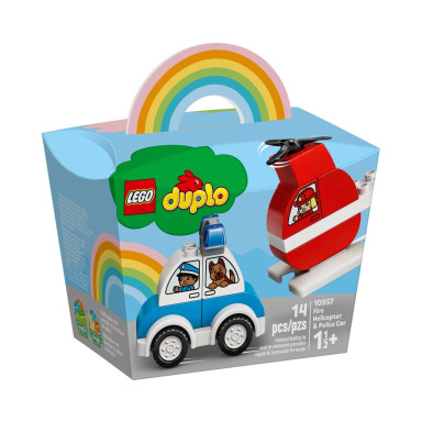 LEGO 10957 Duplo Helikopter strażacki i radiowóz – zdjęcie