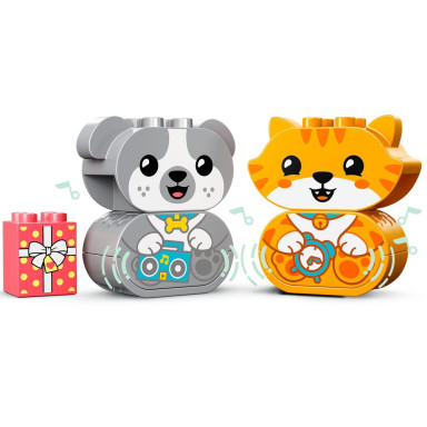LEGO 10977 Duplo Mój pierwszy szczeniak i kotek z odgłosami – zdjęcie