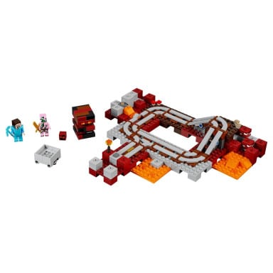 LEGO 21130 Minecraft Linia kolejowa w Netherze – zdjęcie