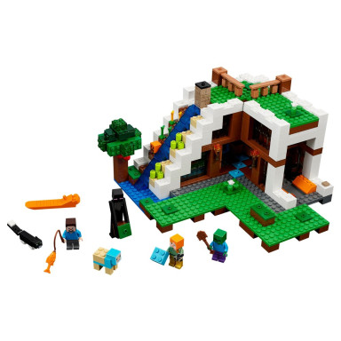 LEGO 21134 Minecraft Baza pod wodospadem – zdjęcie