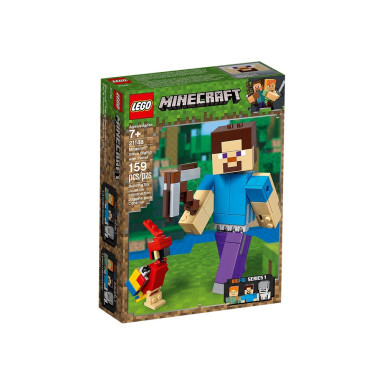 LEGO 21148 Minecraft BigFig — Steve z papugą – zdjęcie
