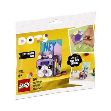 LEGO 30557 DOTS Podstawka na zdjęcia w kształcie kostki – zdjęcie