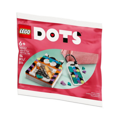 LEGO 30637 DOTS Tacka w kształcie zwierzaka i zawieszka na torbę – zdjęcie