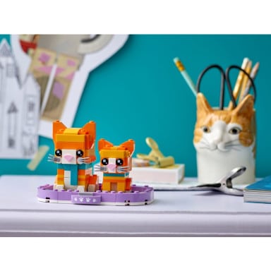 LEGO 40480 BrickHeadz Pręgowany rudy kot – zdjęcie