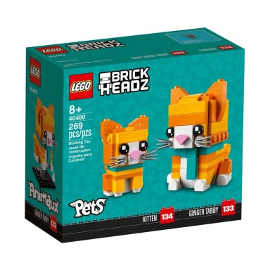 LEGO 40480 BrickHeadz Pręgowany rudy kot – zdjęcie
