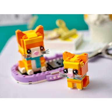 LEGO 40480 BrickHeadz Pręgowany rudy kot – zdjęcie