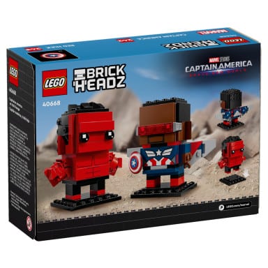 LEGO 40668 BrickHeadz Figurki Kapitana Ameryki i Czerwonego Hulka – zdjęcie