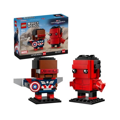 LEGO 40668 BrickHeadz Figurki Kapitana Ameryki i Czerwonego Hulka – zdjęcie