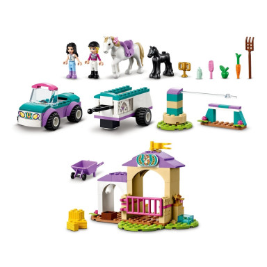 LEGO 41441 Friends Szkółka jeździecka i przyczepa dla konia – zdjęcie