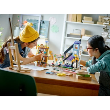 LEGO 41732 Friends Sklep wnętrzarski i kwiaciarnia w śródmieściu – zdjęcie