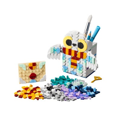 LEGO 41809 DOTS Pojemnik na długopisy w kształcie Hedwigi – zdjęcie
