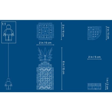 LEGO 41906 DOTS Pojemnik na długopisy w kształcie ananasa – zdjęcie