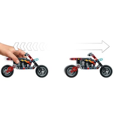 LEGO 42106 Technic Furgonetka i motocykl kaskaderski – zdjęcie