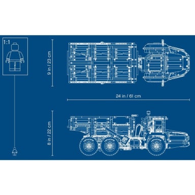 LEGO 42114 Technic Wozidło przegubowe Volvo 6×6 – zdjęcie