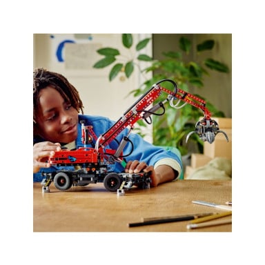 LEGO 42144 Technic Dźwig z chwytakiem – zdjęcie