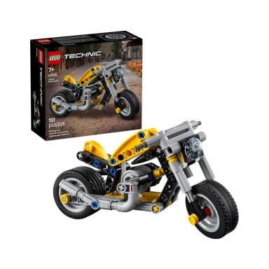 LEGO 42225 Technic Żółty motocykl – zdjęcie
