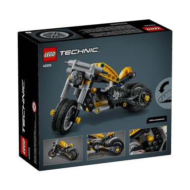 LEGO 42225 Technic Żółty motocykl – zdjęcie
