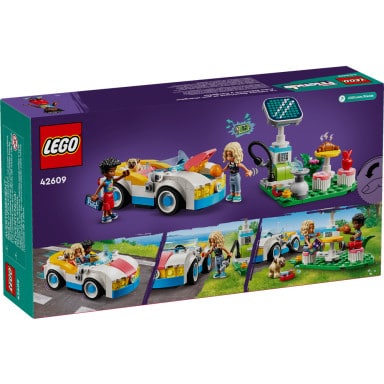 LEGO 42609 Friends Samochód elektryczny i stacja ładująca – zdjęcie