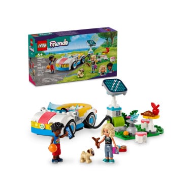 LEGO 42609 Friends Samochód elektryczny i stacja ładująca – zdjęcie