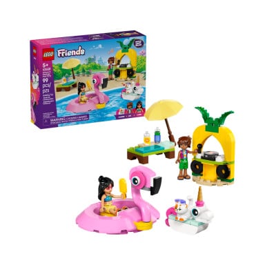 LEGO 42658 Friends Impreza na basenie z jednorożcem i flamingiem – zdjęcie