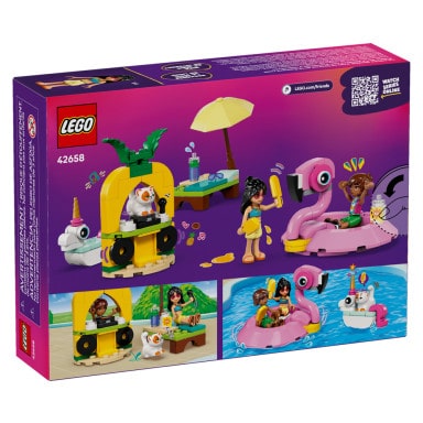 LEGO 42658 Friends Impreza na basenie z jednorożcem i flamingiem – zdjęcie