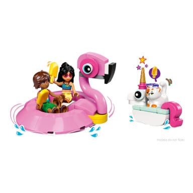 LEGO 42658 Friends Impreza na basenie z jednorożcem i flamingiem – zdjęcie
