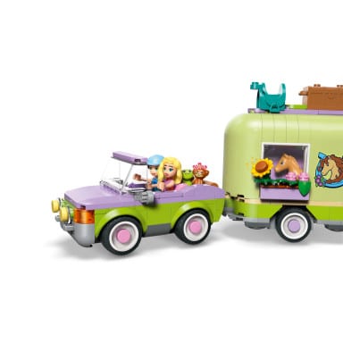 LEGO 42695 Friends Przyczepa z koniem i źrebaczkiem – zdjęcie